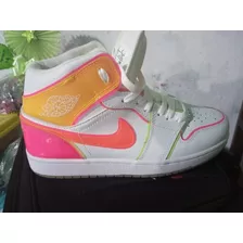 Nike Air Jordan 1 Mid Se Gs Edge Glow Originales.