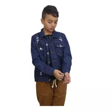 Jaqueta Jeans Premium Infantil Menino Modelo Destroyde