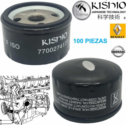 100 Filtros De Aceite Para Nissan Platina 1.6l 16v 02-10 K4m Foto 6