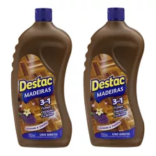 2 Limpador Pisos De Madeira Destac Lavanda & Vanilla 750 Ml