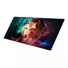 Mouse Pad Gamer Lobo Extra Grande 70 X 35 Cm Largo Promoção