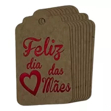 1000 Tags Kraft Dia Das Mães Coração Vermelho Cordão Incluso