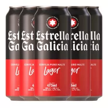 Cerveza Estrella Galicia Lager Lata 473ml X6 Unidades