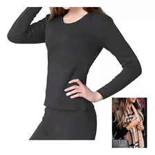 Blusa Térmica + 1 Lenço Cachecol Longo Xadrez: Kit Inverno