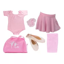 Kit Roupa Balé Conjunto Ballet Com Bolsa Linda Bailarina