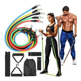 Bandas Elasticas Tubulares Resistencia Kit Gym Fitness