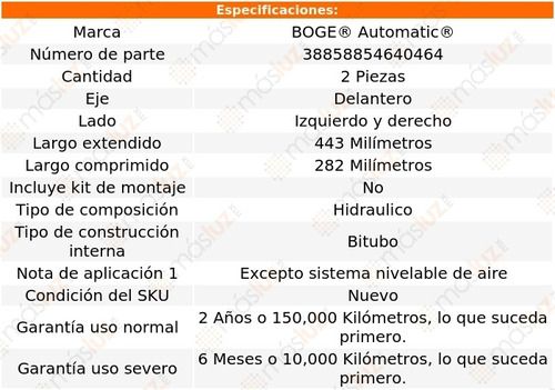 Set 2 Amortiguadores Del Boge Imperial Fwd V6 3.3l 90 Al 91 Foto 2