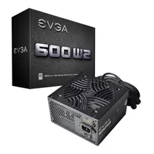 Fuente Gamer Evga 600w 80+ White W2 Cable Plano Negro