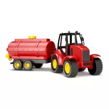 Trator Miniatura Agromak Tanque - Silmar Brinquedos Cor Vermelho