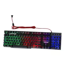 Teclado Gamer Usb Colores Led Gaming Pc Computadora Juegos