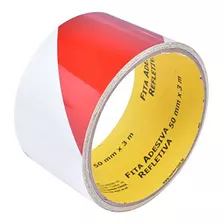 Fita Adesiva Refletiva 50mm X 3m Vermelho / Branco Vonder