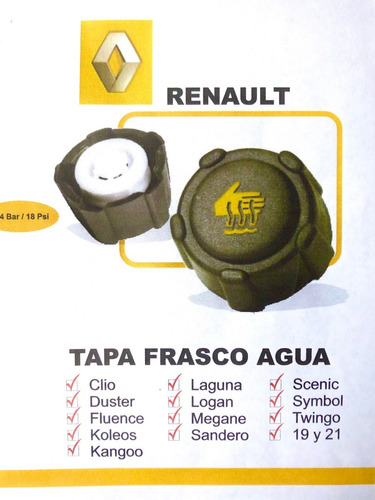Tapa Depsito / Frasco De Agua / Refrigerante Org Renault Foto 2