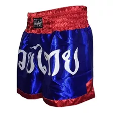 Calção Short Muay Thai King - Azul/vermelho - One Sport