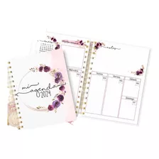 Agenda 2024 Bouquets Dama 2 Dias Kit Imprimible Editable