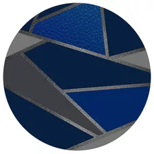 Painel Redondo Sublimado 3d Geométrico Em Tecido - 1,5x1,5m
