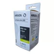 Foco De Led 9 Watts Luz Fría Argos 9403017 Caja 100 Piezas