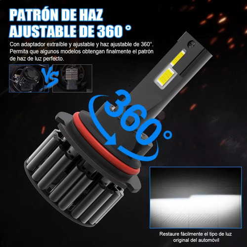 9007 Bombillas Auto Kit Faros Led 28000lm Alto O Bajo Csp Foto 2