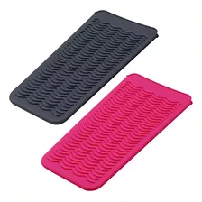2pack Heat Resistant Silicone Mat Pouch, Portable Styling H.