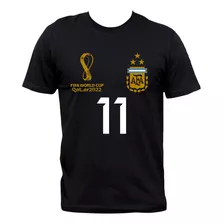 Remera Negra Camiseta Ángel Di María Selección Argentina