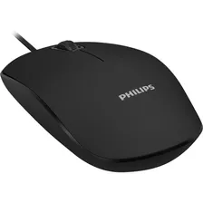 Mouse Usb Optico Pc Notebook Philips M334 Con Cable Color Negro