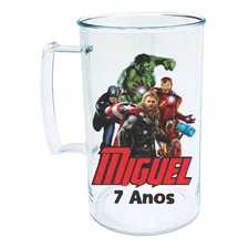 70 Canecas Acrílicas 300 Ml Personalizadas Vingadores 