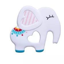 Mordedor De Silicone Elefante Branco Girotondo