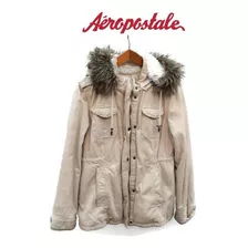 Chamarra Aeropostale Talla L. Beige. Original.