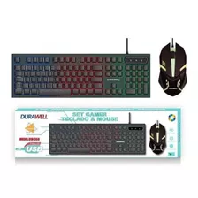 Kit Durawell Gamer: Teclado Semi-mecânico + Mouse Led