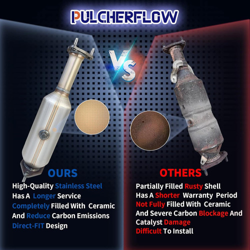 Convertidor Cataltico Pulcherflow Compatible Con Honda Foto 6