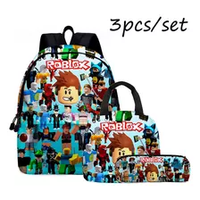 Mochila Escolar Robloxing Para Niños+bolsa De Lápiz+lonchera