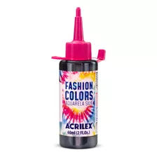 Tinta Aquarela Silk 60ml Acrilex - Fashion Colors Tie Dye Cor 520-preto