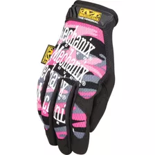 Luva Tática Feminina Original Pink Camuflada Mechanix