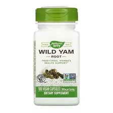 Wild Yam Root Nature's Way 425mg 100cap Raíz De Ñame Salvaje