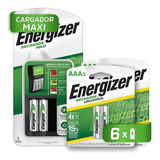 Cargador De Pilas Energizer Maxi + 4 Pilas Recargables Aaa
