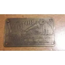 Chapa Numerada Vitrola Rca Víctor Del 1900 Original Sícuotas