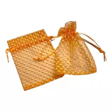 Sacos De Organza 9x12 Póa Laranja 50 Peças