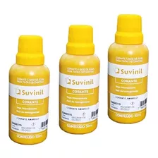 Corante Líquido Tinta Suvinil Bisnaga - Kit 3 Unid Amarelo 