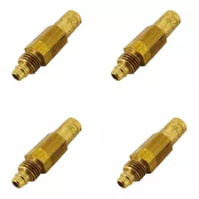 Prolongador De Valvula Usipena 5,3cm Latao Rodoar Kit Com 4