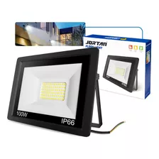 Kit 2 Refletor Led 100w Holofote Externo Ip67 Bivolt Branco 