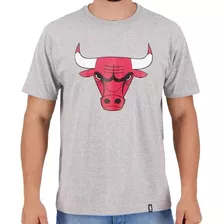 Camiseta Nba Chicago Bulls Plus Size Original Cinza N473a