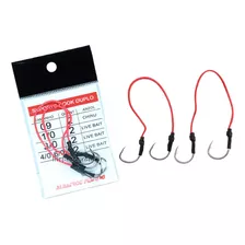 Anzol Albatroz Suporte Hook Duplo Live Bait N° 4/0 - 2 Peças