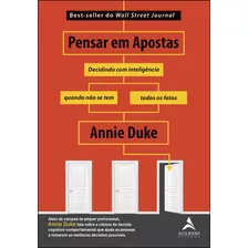 Livro Pensar Em Apostas: Decidindo Com Inteligência Quando Não Se Tem Todos Os Fatos