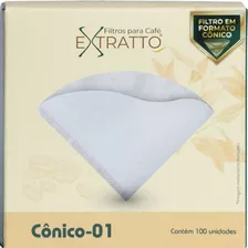 Filtro De Papel Branco Tipo Hario V60 01 100un P/ Café Coado