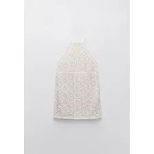 Vestido Crochet Blanco Roto