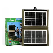 Cargador Solar Plegable Con Panel Solar Cl-670 6v 7w