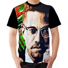 Camisa Camiseta Malcolm X Ativista Nacionalista Defensor