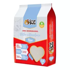 Areia Higiênica Biodegradável Gatos Great Pets 3,8kg