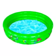 Piscina Inflable Plástico 3 Anillos Piscina Redonda 100x35cm