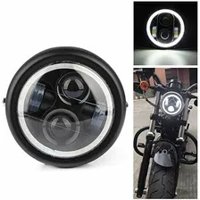 Foco Led Xenon De 40 Watt Con Aro Blanco Para Moto