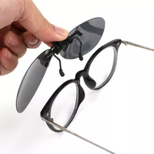 Clip-on Sobrepor Oculos Polariz. Cinza .